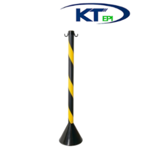 Pedestal de Sinalização Preto e Amarelo