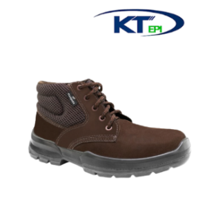 Botina Com Bico Composite Nobuck Amarrar Marrom
