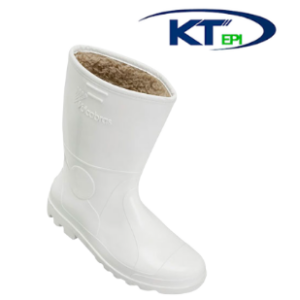 Bota Pvc Branca com forro de Lã